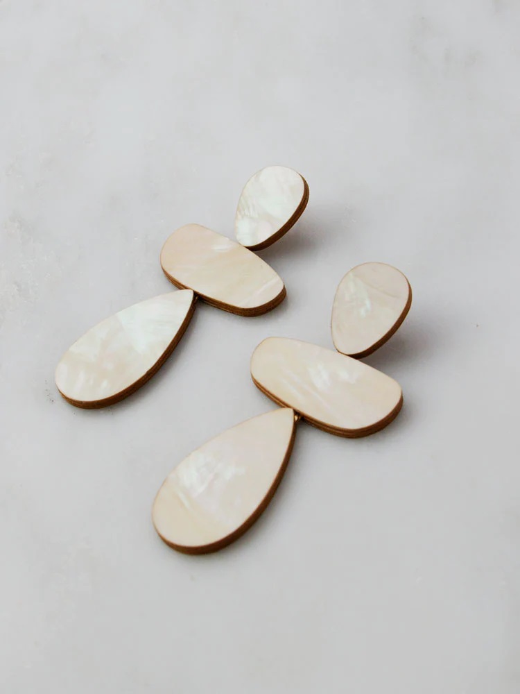 Ana Earrings in Mother of Pearl