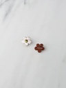 Mini Bloom Studs In White Pearl