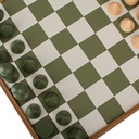 Chess, Bauhaus Style Set Green &amp; White