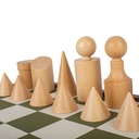 Chess, Bauhaus Style Set Green &amp; White