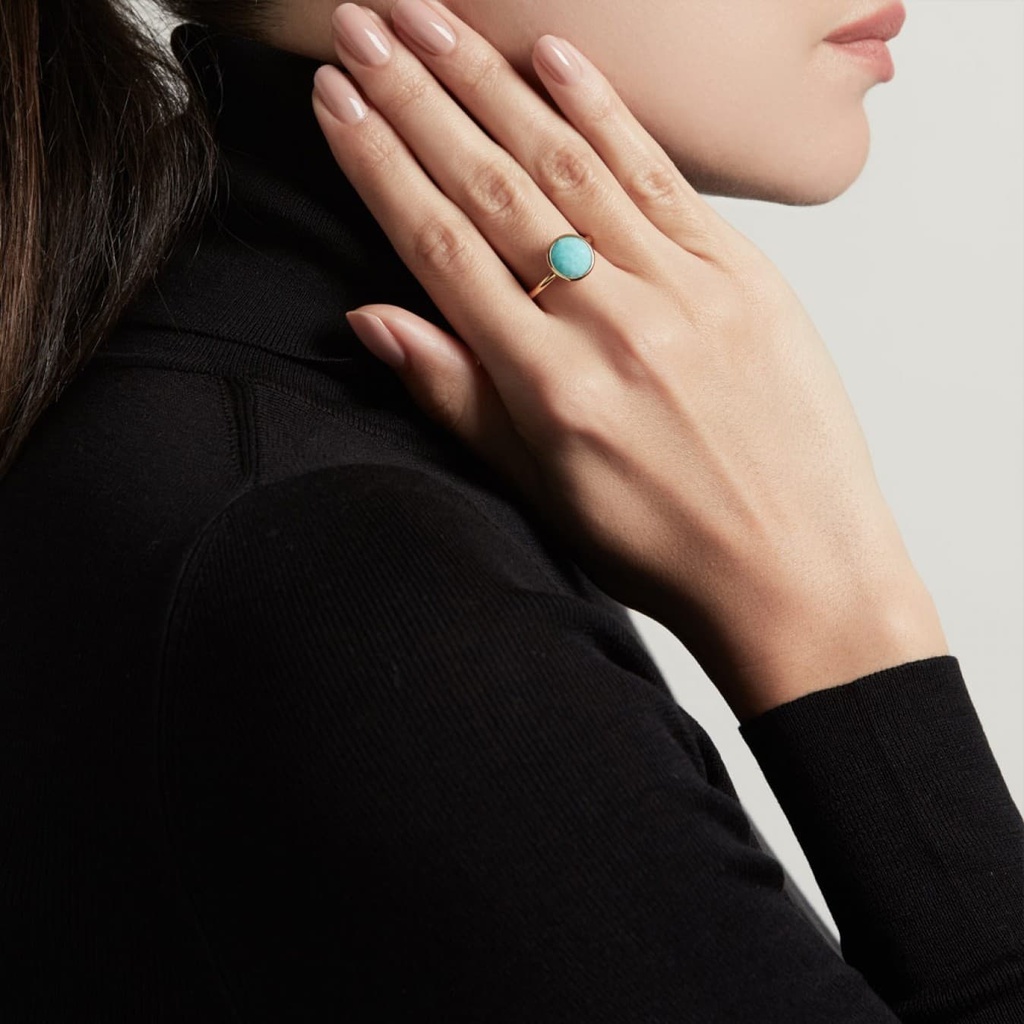 Round Amazonite Stilla Ring