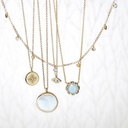 Celestial Compass Pendant Necklace, Yellow Gold