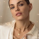 Celestial Compass Pendant Necklace, Yellow Gold
