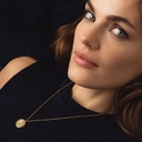 Celestial Sunrise Locket Necklace, Yellow Gold