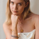 Celestial Sunrise Locket Necklace, Yellow Gold