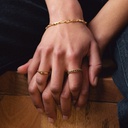 Deco Black Spinel Eternity Ring, Yellow Gold