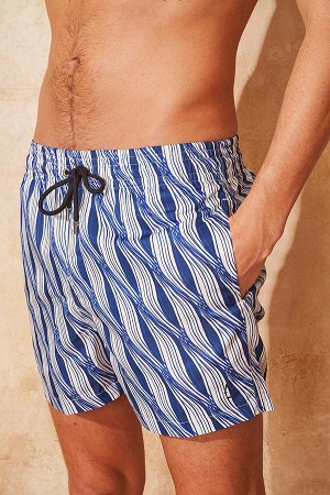 Vagues Swim Shorts, Blue Marine