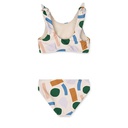 Bow Printed Bikini Set: Paint Stroke / Sandy