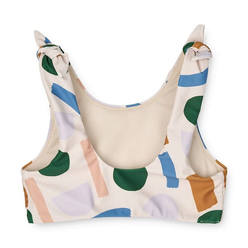 Bow Printed Bikini Set: Paint Stroke / Sandy