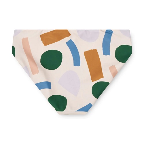 Bow Printed Bikini Set: Paint Stroke / Sandy