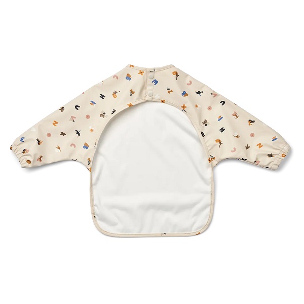 Merle Cape Bib, Alphabet / Sandy