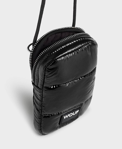 Black Glossy Crossbody Phone Bag