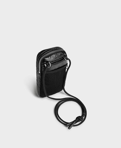 Black Glossy Crossbody Phone Bag