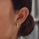 Gold Aurora Atom Hoop Earrings