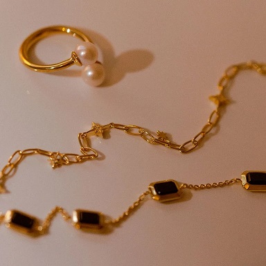 Gold Celestial Tiny Star Charm Bracelet