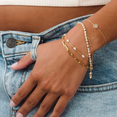 Celestial Square Link Bracelet