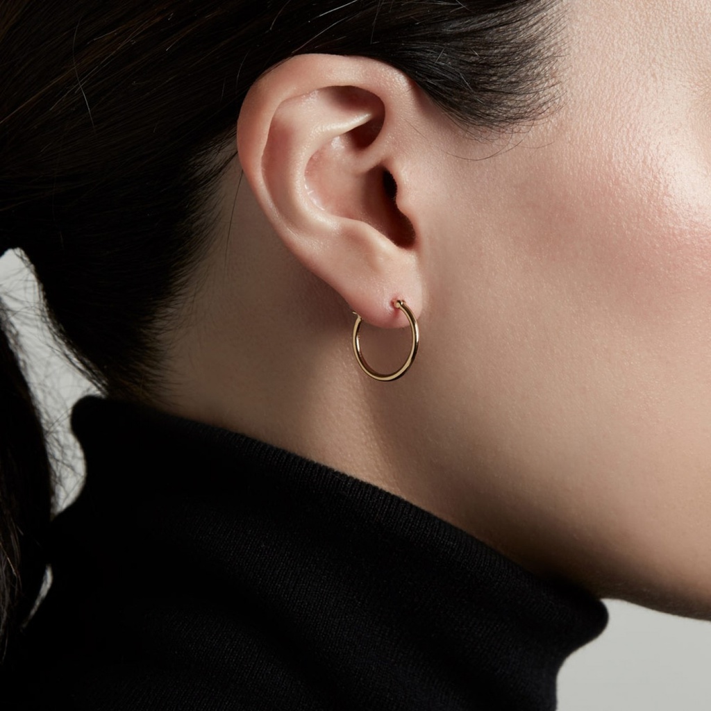 Stilla Medium Hoop Earrings