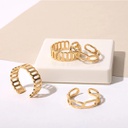 Square Link Ring, Goldplated