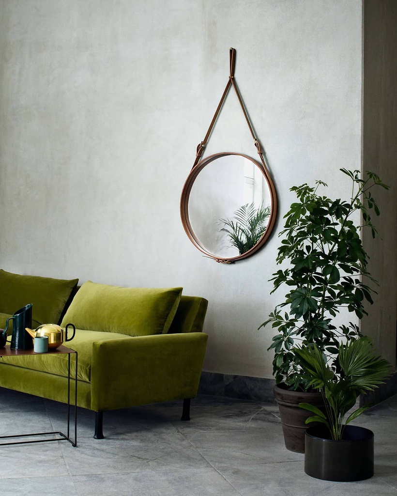 Adnet Circular Mirror, Ø58cm