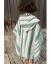 Roomie Poncho, stripe: Garden green/sandy/dove blue