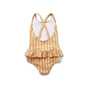 Amara swimsuit, Stripe: Peach/sandy/yellow mellow