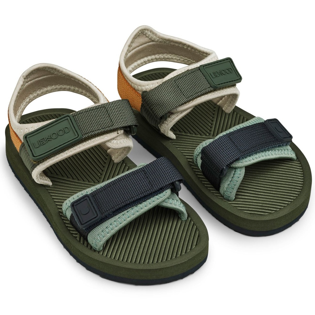 Monty Sandals, Hunter green mix