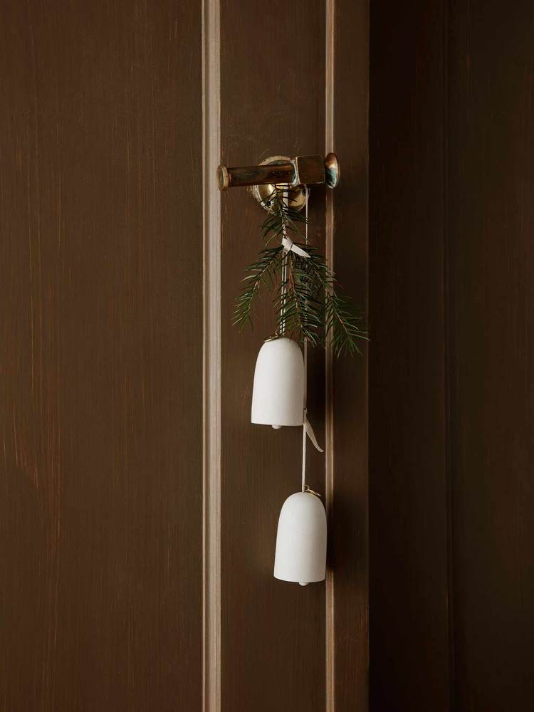 Bell Ceramic Ornament - Set of 2