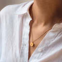 Deco White Sapphire Locket, Gold