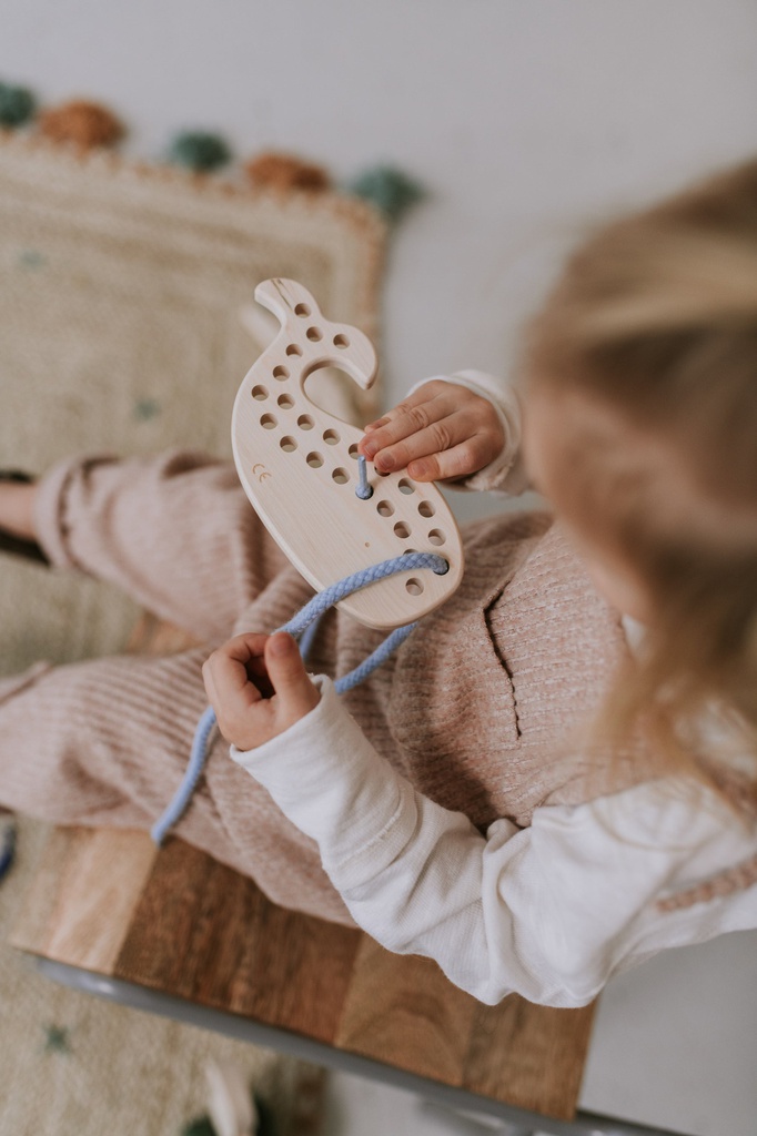 Whale Lacing toy