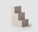 Bookend Stair Cube - Travertine