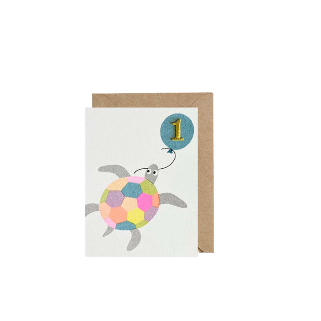 Turtle Age 1, Greeting Card