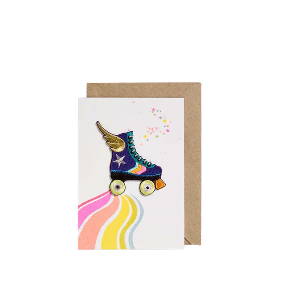 Rollerskate, Open Greeting Card