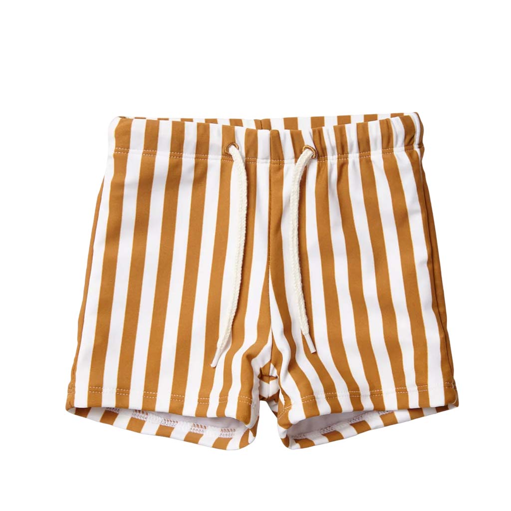 Otto Swim Pants - Stripe:Mustard/Creme de la Creme