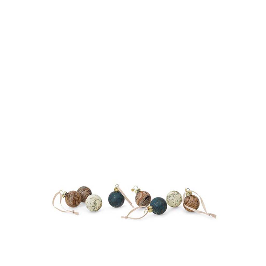 Marble Ornaments - S - Set of 8