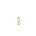 Pearl Drop Charm 5mm, Gold Plated