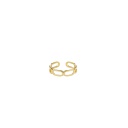 Square Link Ring, Goldplated