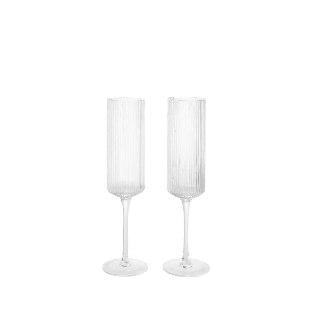 Ripple Champagne Flutes - Set of 2
