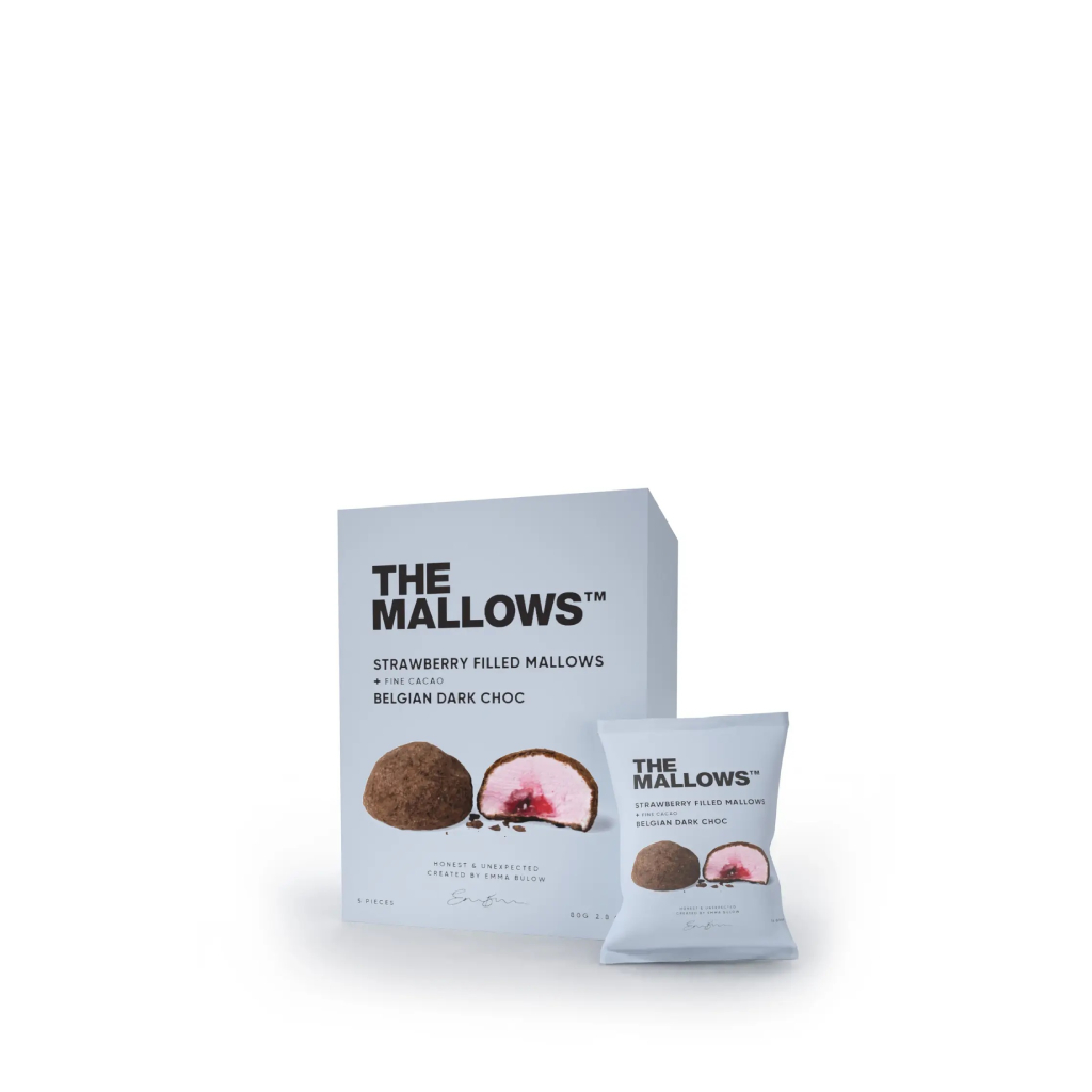 Strawberry Filled Mallows + Dark Choc Box - 5 X 16G