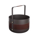 Emma Log Basket, Leather