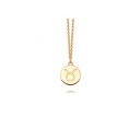 Zodiac Biography Pendant Necklace, Taurus Gold