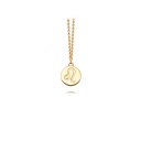 Zodiac Biography Pendant Necklace, Leo Gold