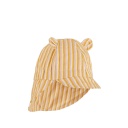 Gorm sun hat, Stripe: Peach/sandy/yellow mellow