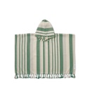 Roomie Poncho, Stripe: Garden Green/sandy/dove blue