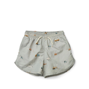 Aiden Swim Shorts: Vehicles/Dove Blue Mix