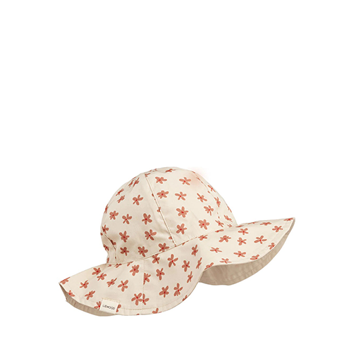 Amelia Reversible Sun Hat - Floral/Sea Shell Mix