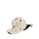 Amelia Reversible Sun Hat - Sea creature/Sandy mix