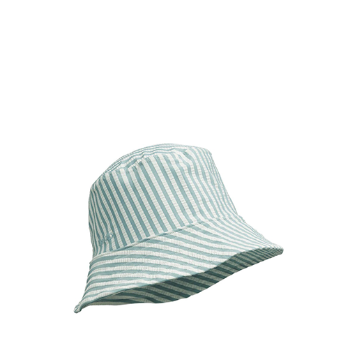 Matty Sun Hat Stripe - Sea blue / White