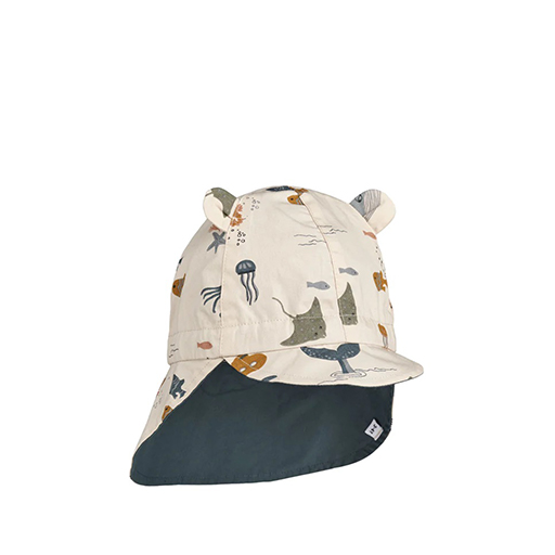 Gorm Reversible Sun Hat, Sea Creature/Sandy Mix