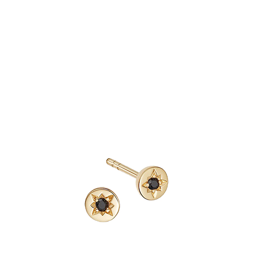 Polaris Black Spinel Stud Earring