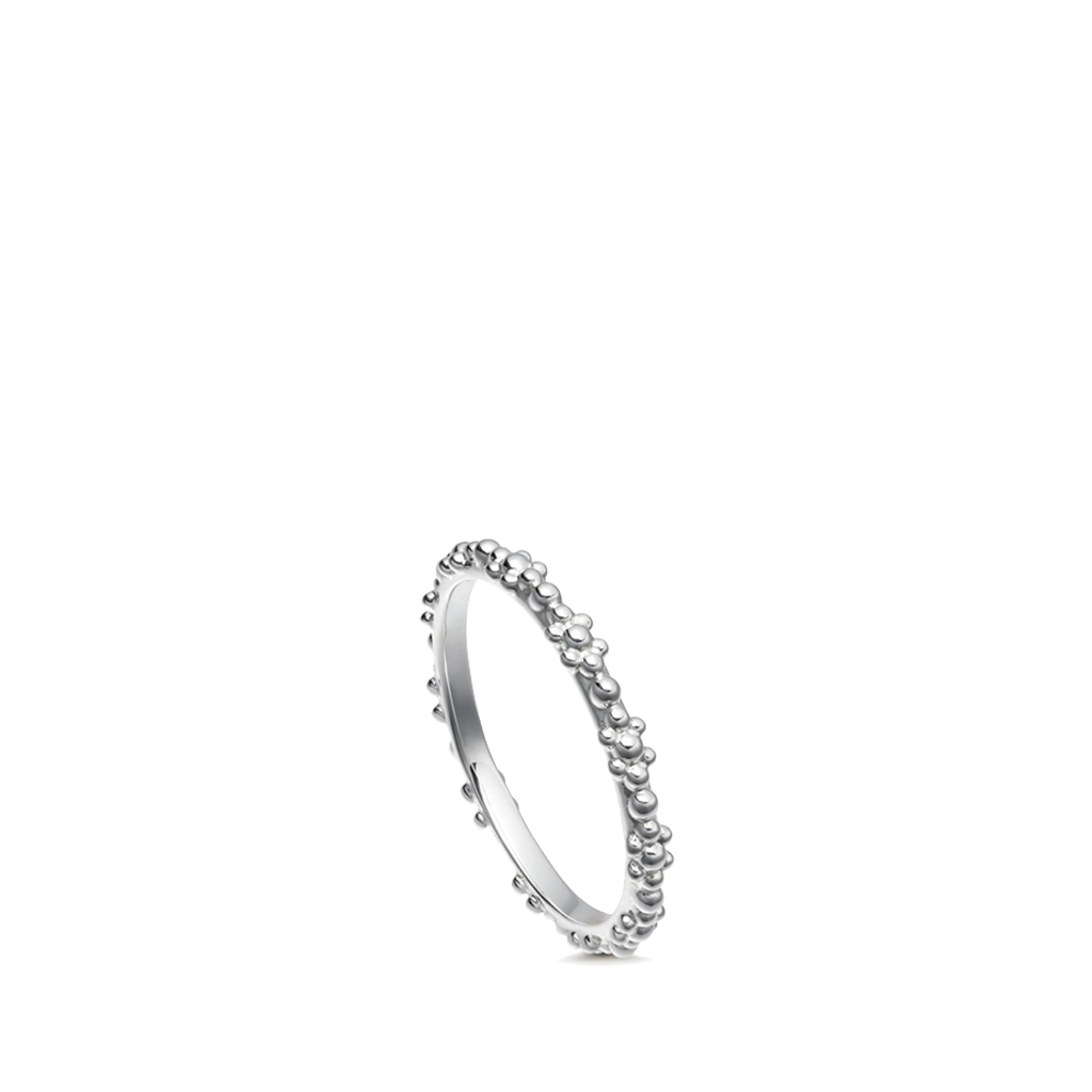 Floris Mini Beaded Ring Silver